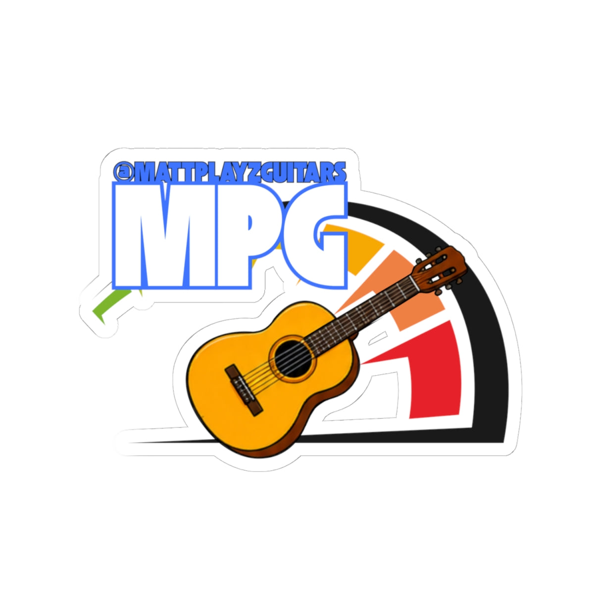 Matt Playz Guitars "MPG" Kiss-Cut Sticker