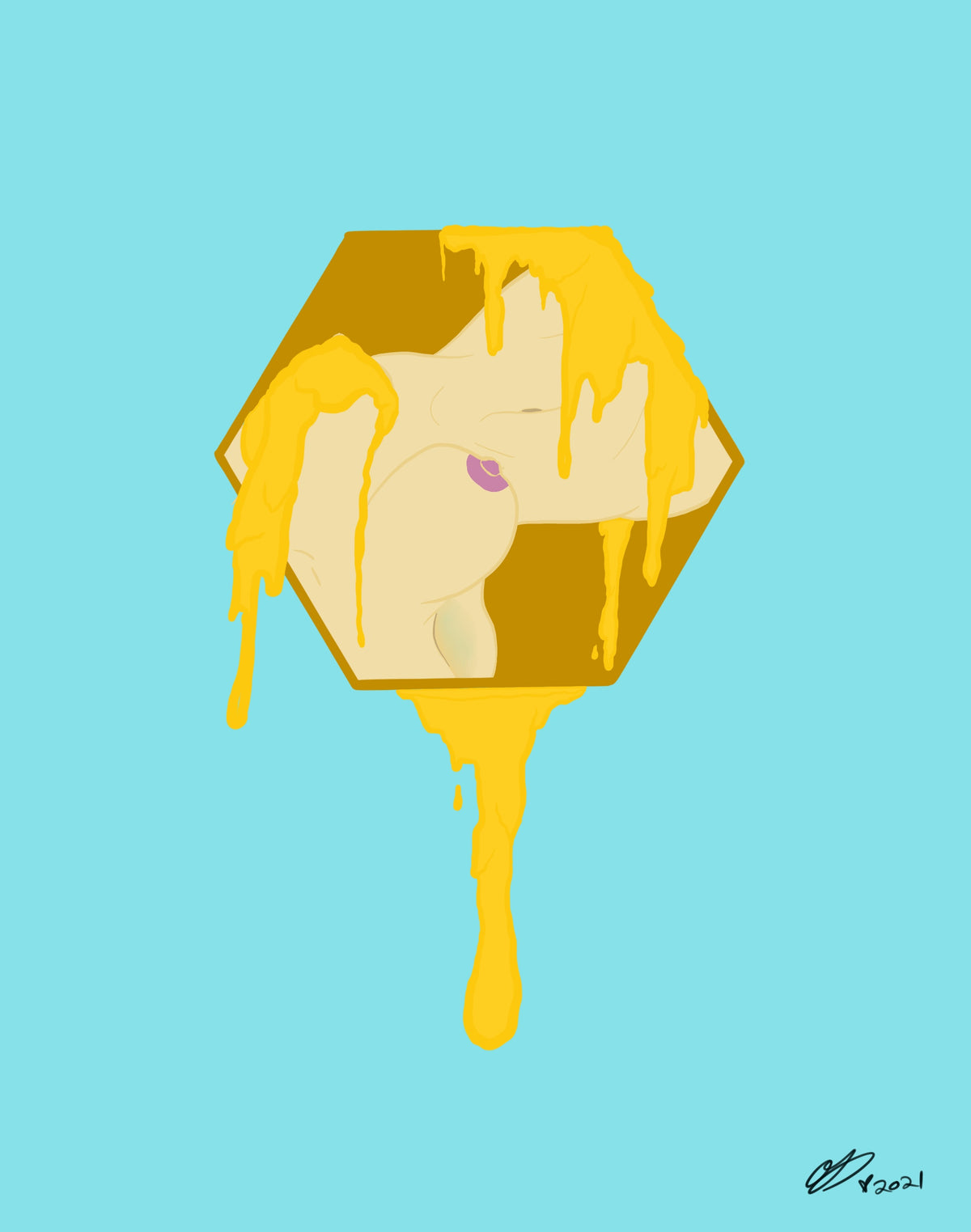 Day #2 — Honey artwork by The Odie Collective