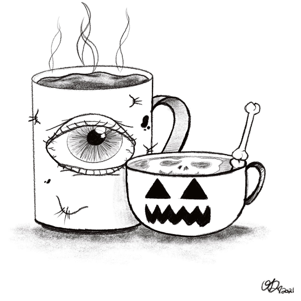 Day #22 — Coffees & Teas artwork by The Odie Collective
