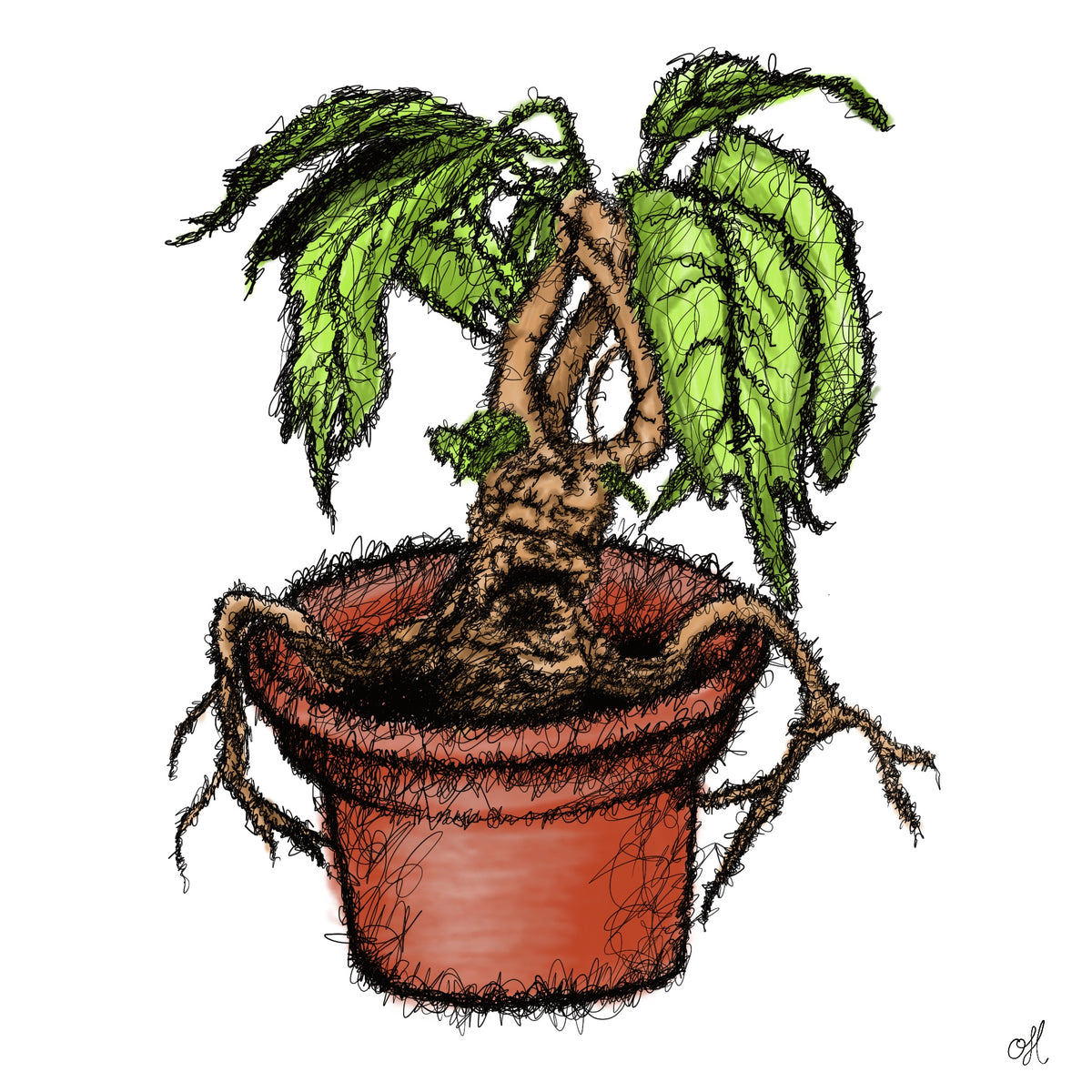 Untitled Artwork — Potted Plant artwork by The Odie Collective