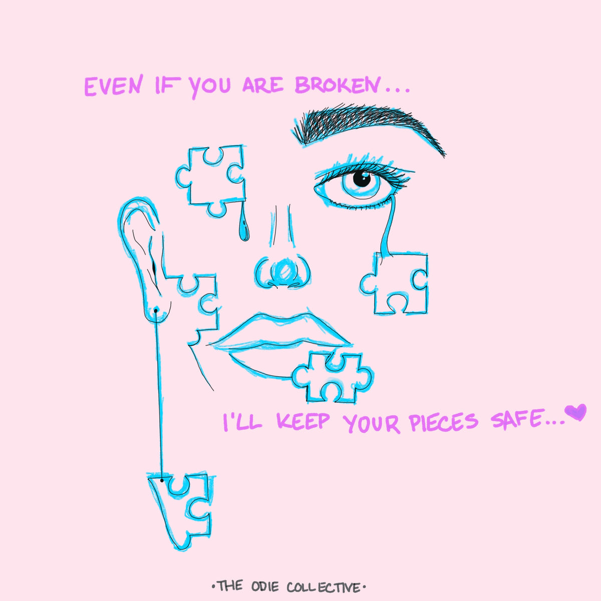Untitled Artwork — Blue Face artwork by The Odie Collective
