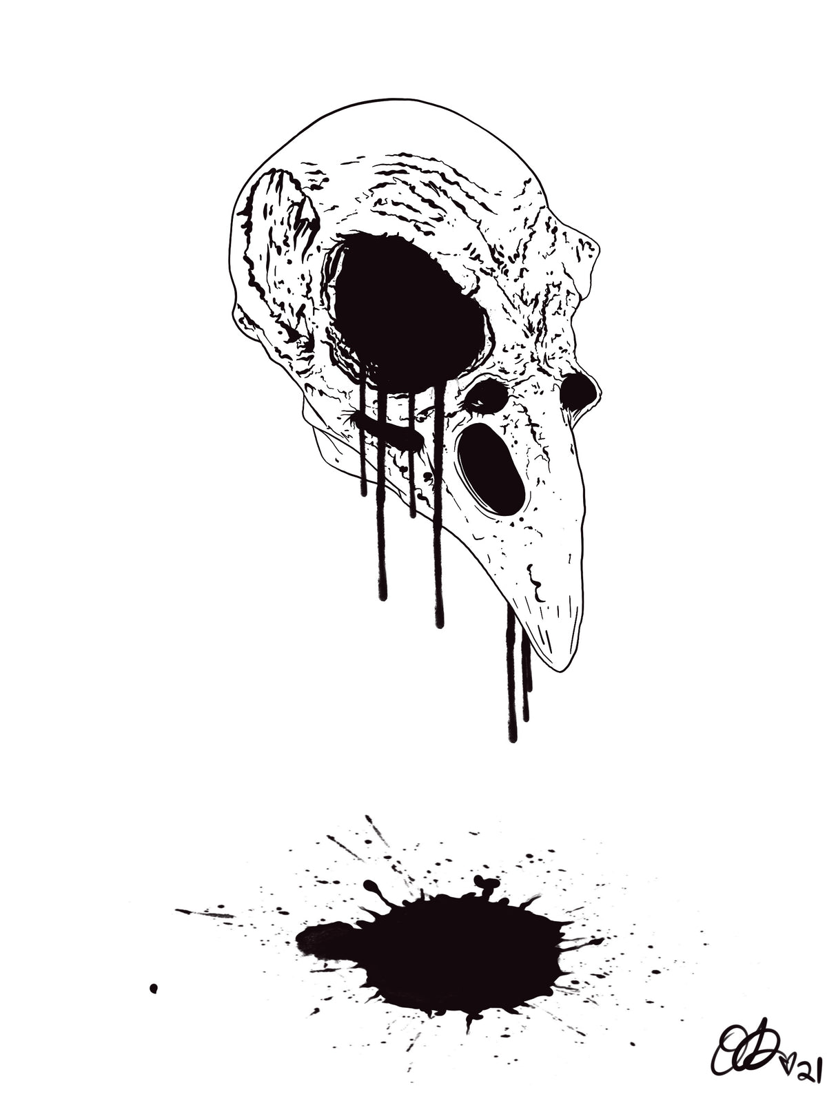 Day #5 — Raven artwork by The Odie Collective